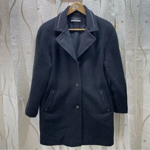 Elegant Dark Gray Pea Coat for Women